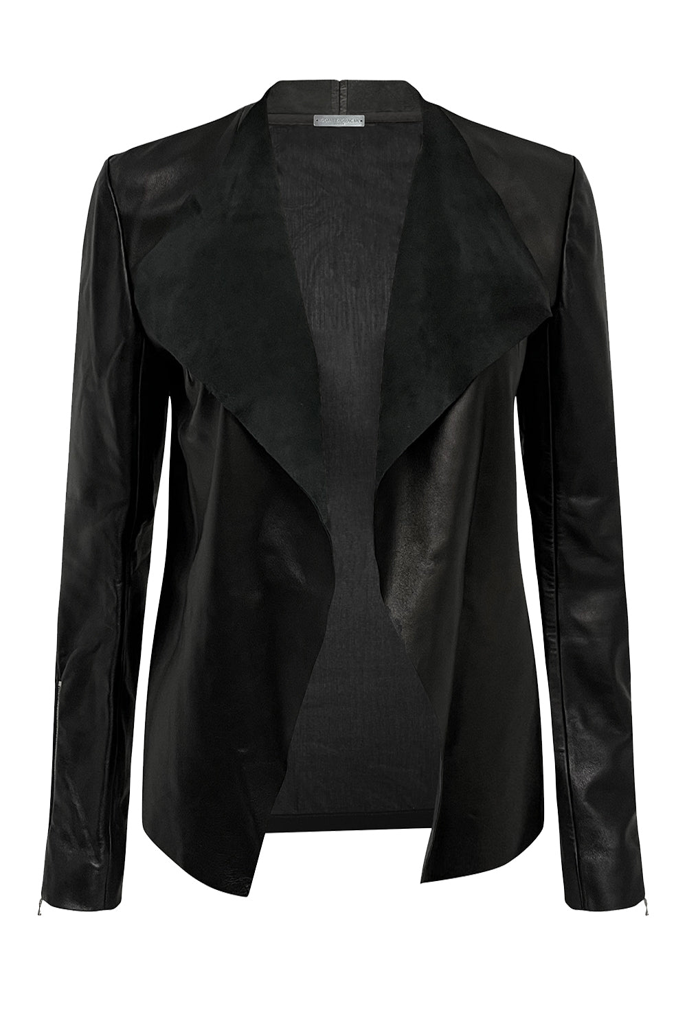 Ladies leather hotsell waterfall jacket